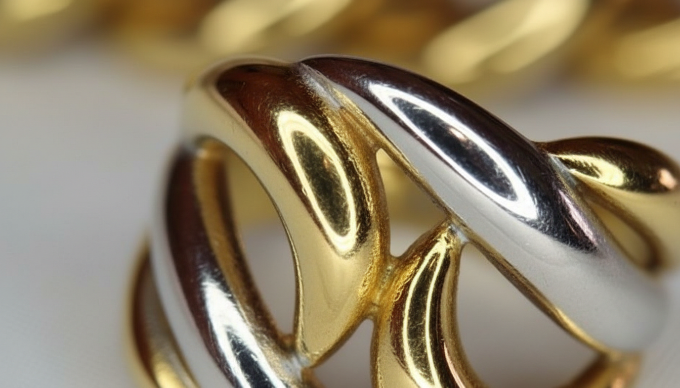 anillo dorado plateado anillo dorado plateado