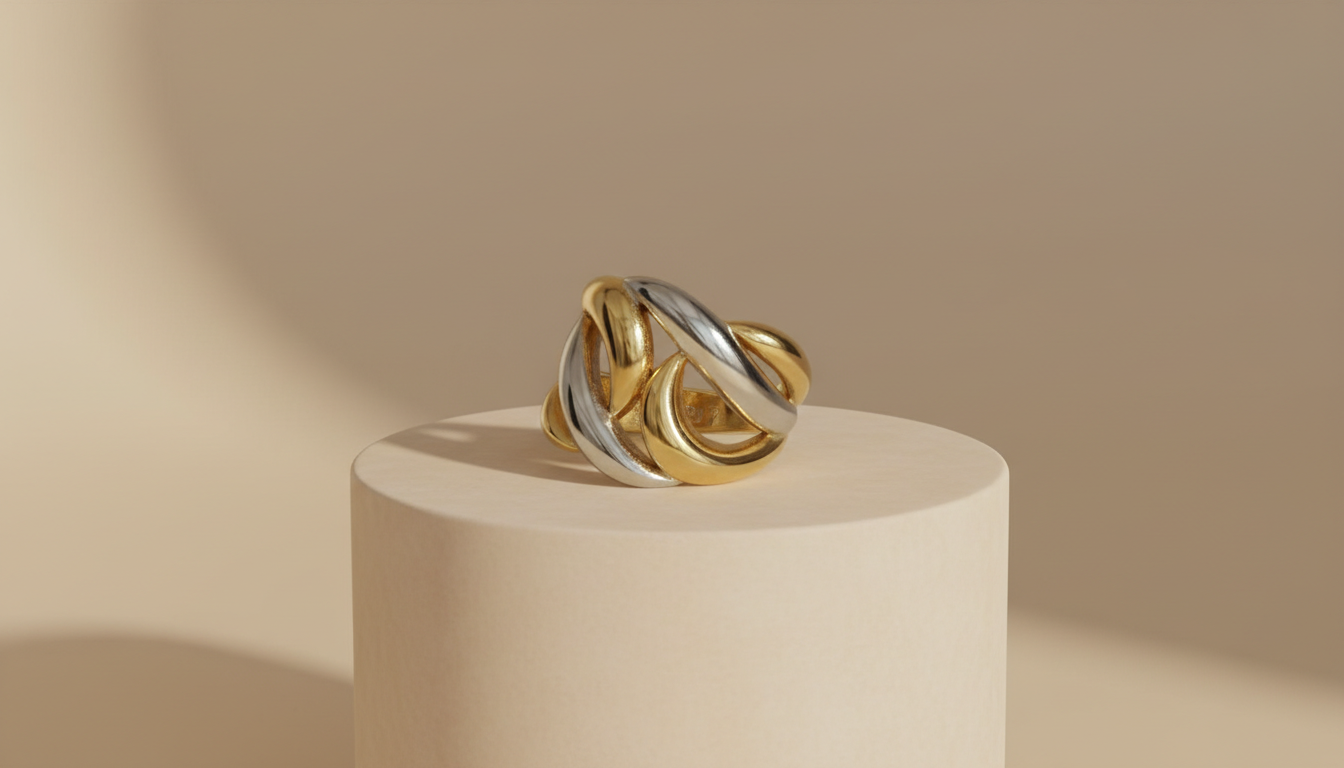 anillo dorado plateado anillo dorado plateado