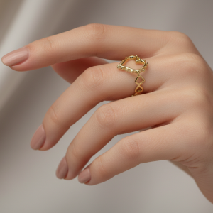 anillo corazon
