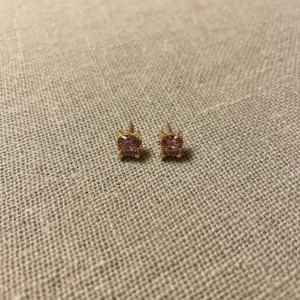 pendientes pink crystal mini