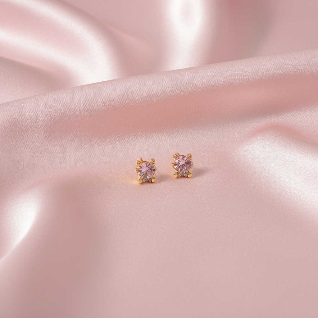 pendientes pink crystal mini pendientes pink crystal mini