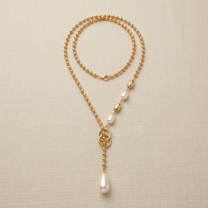collar perla doble cadena