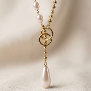 collar perla doble cadena